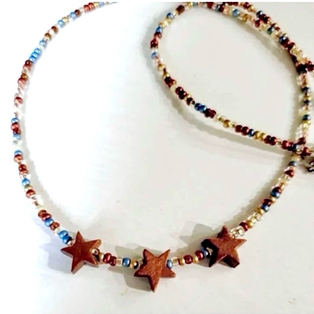Floating Stars Beaded Necklace
